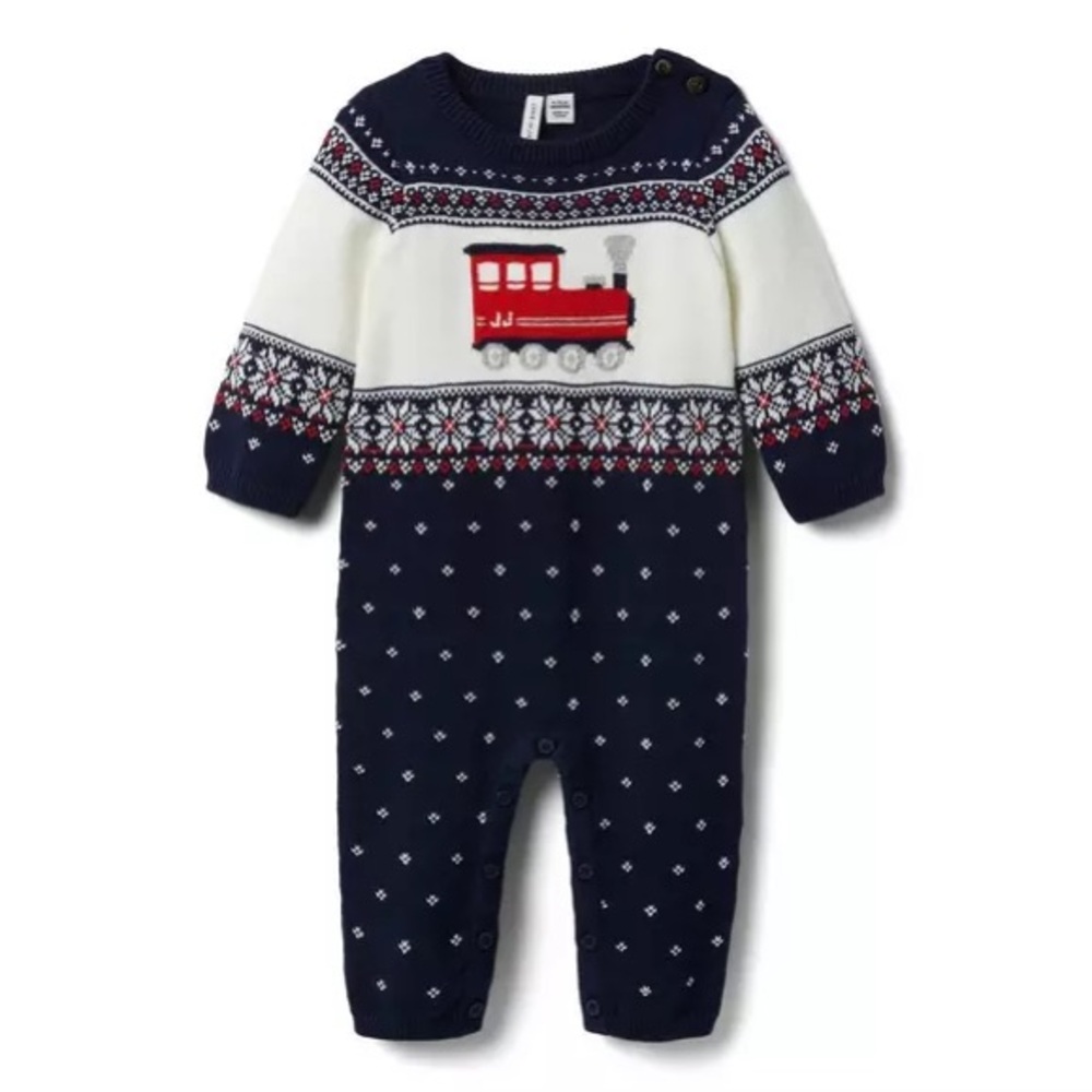 Baby Train Fair Isle Sweater 1-Piece